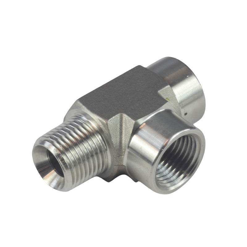 FORGED Pipe Fitting Street Tee FNPT x FNPT x MNPT Stainless Steel 304
