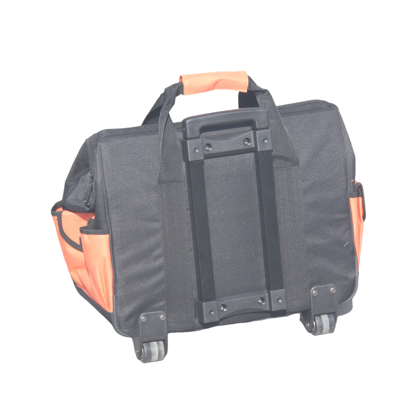 16" Heavy Duty Rolling tools bag Steel Handle, ToolsBase