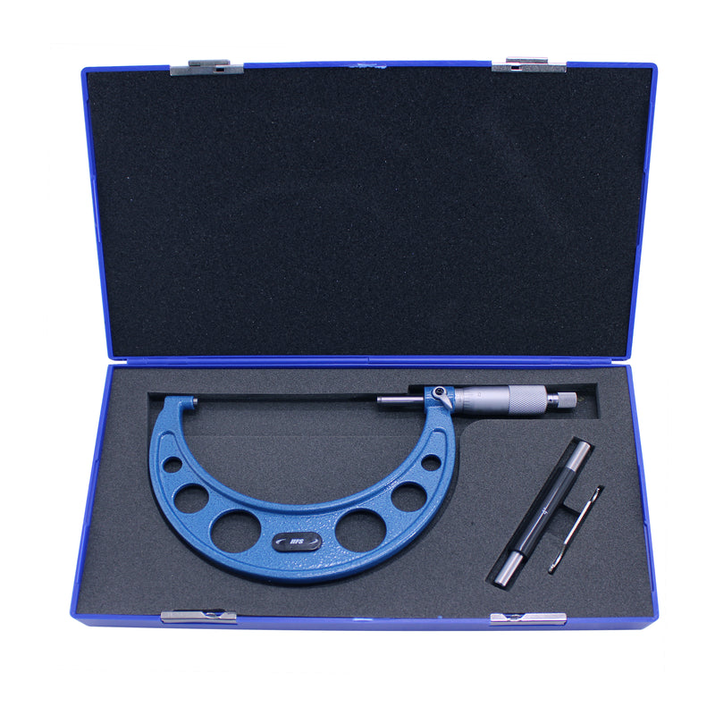 4-5" x 0.0001" Solid Metal Frame Outside Micrometer with Plastic Case