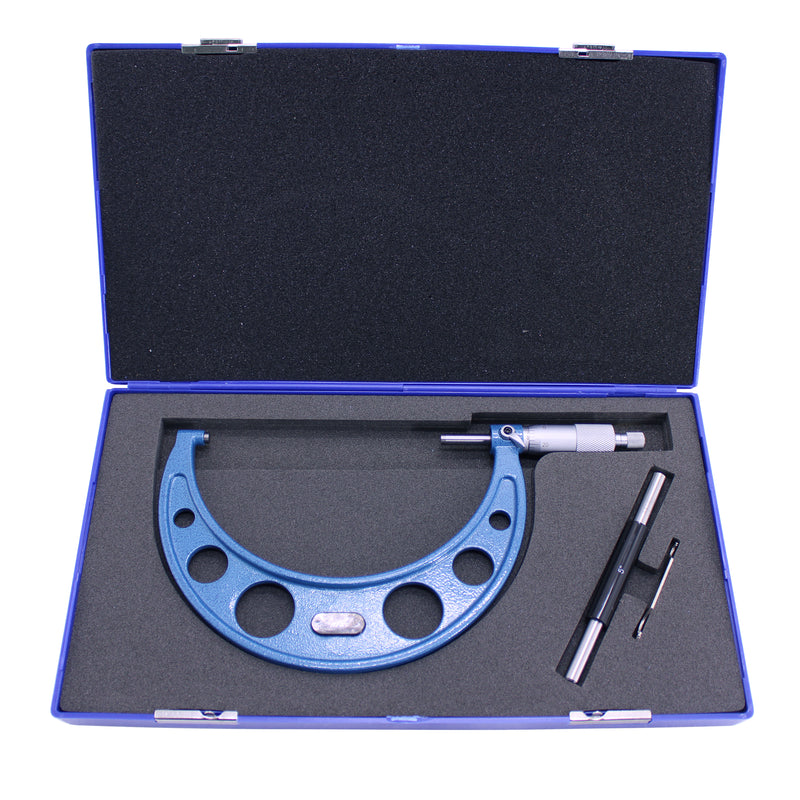 5-6" x 0.0001" Solid Metal Frame Outside Micrometer with Plastic Case