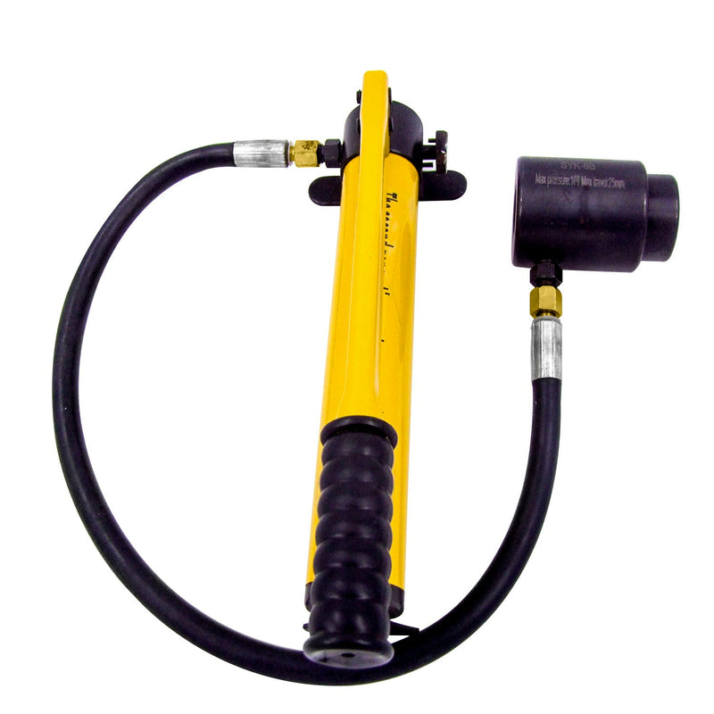 10 Ton Hydraulic Knockout Punch Hole Driver Kit Complete Tool Set with 6 Dies