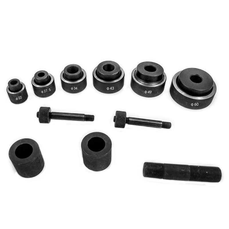 10 Ton Hydraulic Knockout Punch Hole Driver Kit Complete Tool Set with 6 Dies