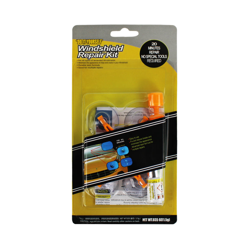 Professional Quality DIY Car Windshield Repair Kit with Windshield Repair Resin for Fixing Auto Glass Windshield Crack Chip Scratch