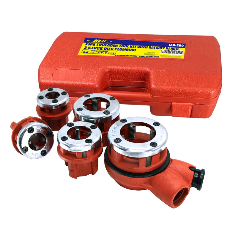 HFS Ratchet Pipe Threader Kit Ratcheting Pipe Threading Tool Set