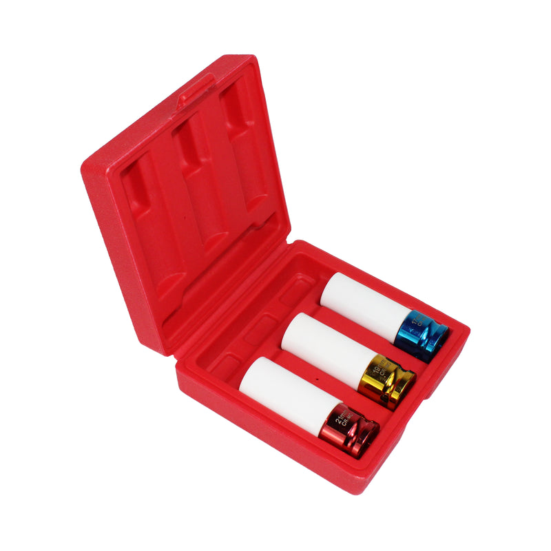 1/2-Inch Drive Metric Thin Wall Deep Wheel Protector Impact Socket Set