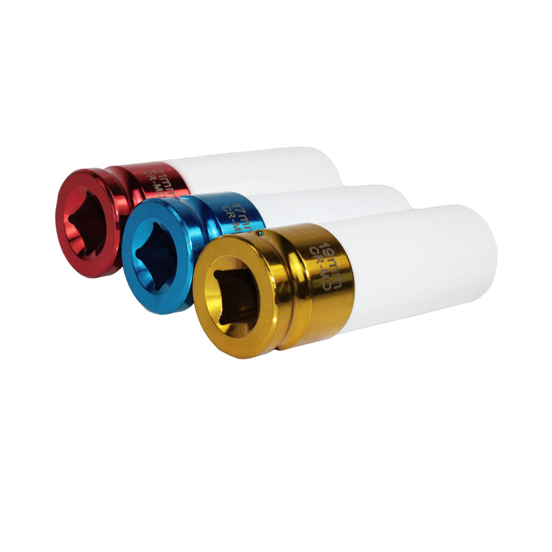 1/2-Inch Drive Metric Thin Wall Deep Wheel Protector Impact Socket Set