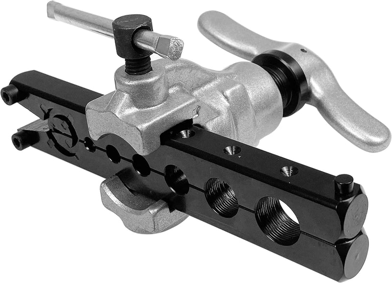 HFS(R Flaring Tools Set Tubing Pipe 6 Dies Sizes 1/4" 5/16" 3/8" 1/2" 5/8" 3/4" Eccentric Cone Type Kit for Water Gas Brake Line Applications