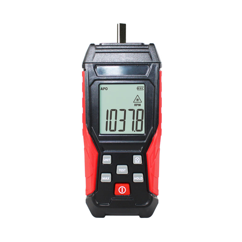 Tachometer Contact & Non-Contact Digital Tachometer, Non-Contact 3~100000RPM & Contact 3~19999RPM, High Accuracy RPM Tachometer