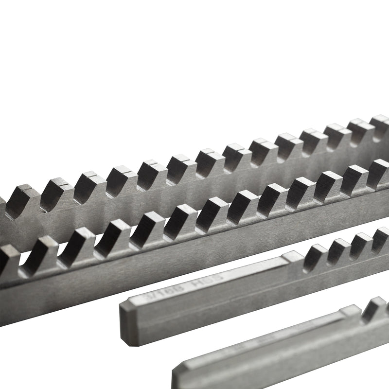 HFS(R) 18 PCS No.10 HSS Keyway Broach Set in Fitted Box, Precision Ground Teeth, 4 Broaches and 9 Bushings