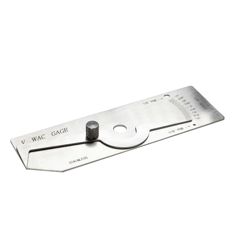 V-WAC Single Weld Gage Welding Inspection Thread Gauge Inch Stainless Steel Checks Undercut Crown Height Porosity Pits