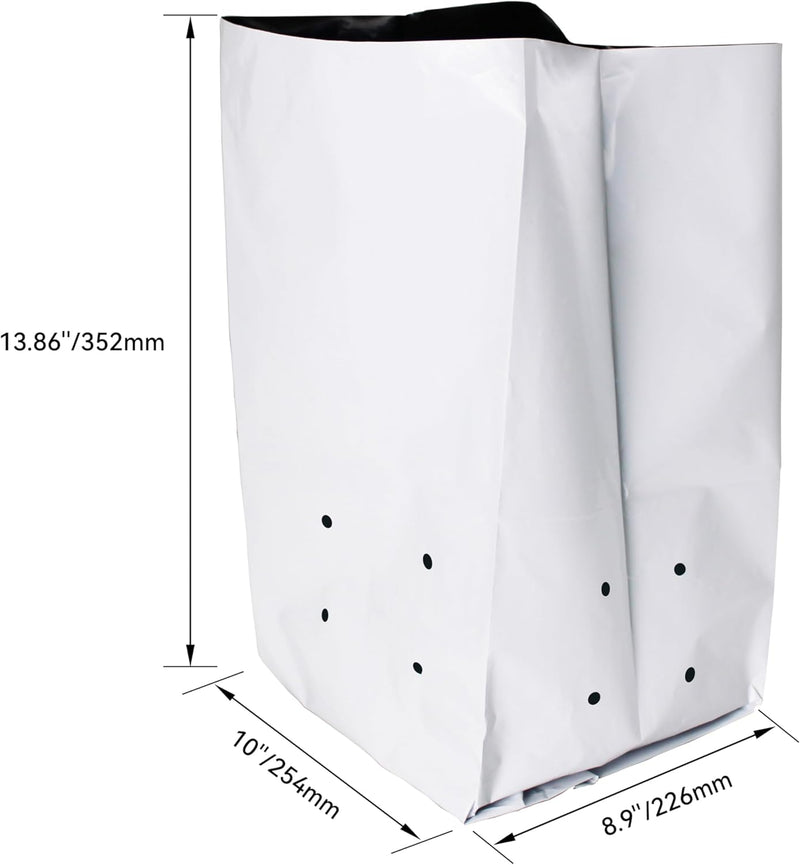 HYDROPONIC DEPOT Black & White Grow Bags Planters Panda Film