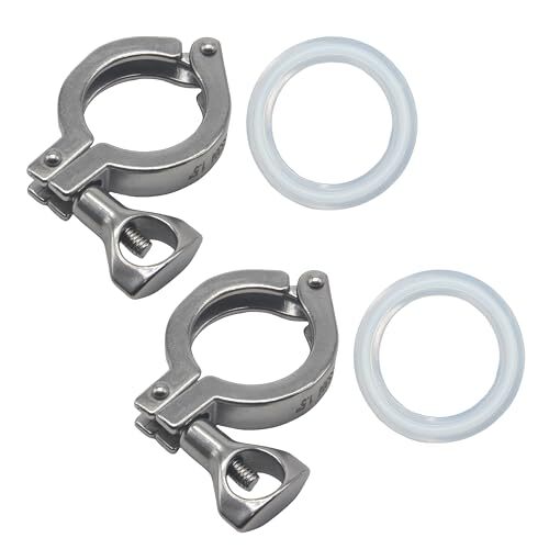 Single Pin Heavy Duty Tri Clamp with Silicone Gasket