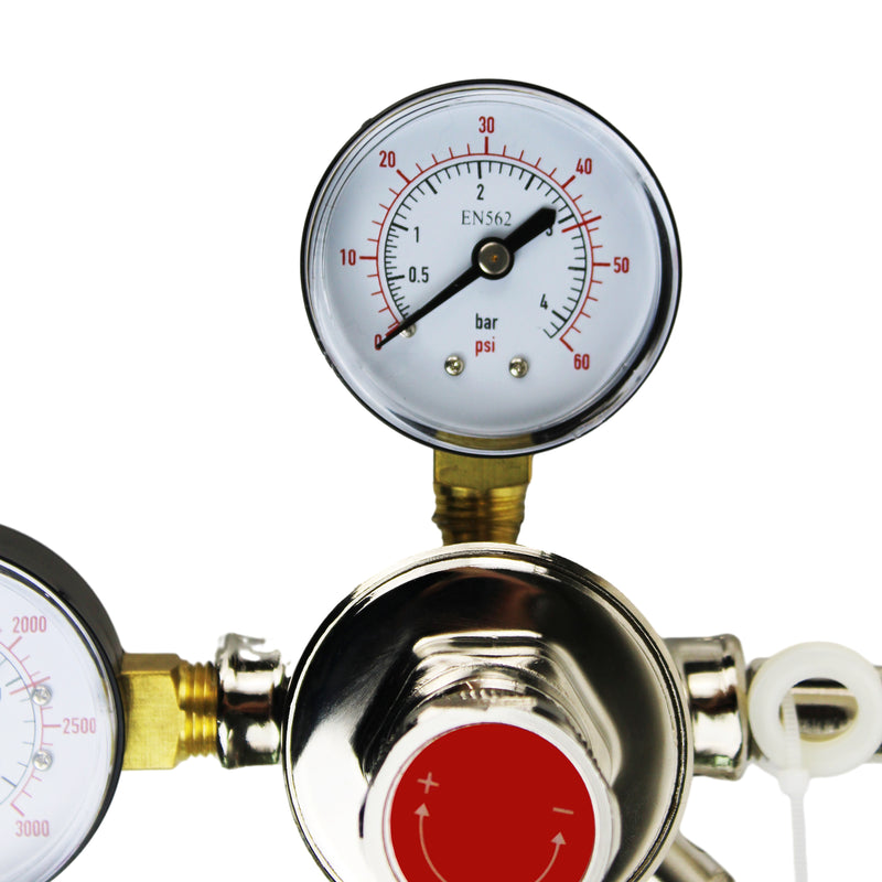 Commercial Co2 Regulator-Beer Brewing Kegerator Dual Gauge Shutoff Valve