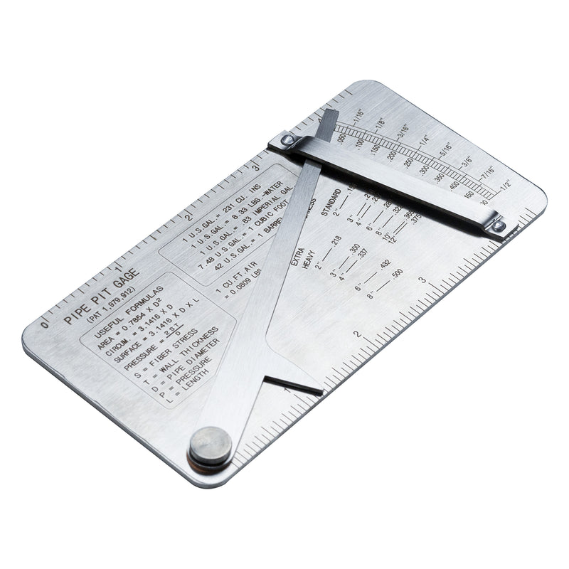 Pipe Pit Welding Gauge Inspection 0 to 1/2" in 1/64" & .020 Increments