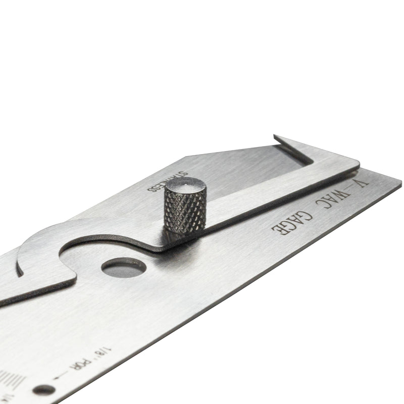 V-WAC Single Weld Gage Welding Inspection Thread Gauge Inch Stainless Steel Checks Undercut Crown Height Porosity Pits