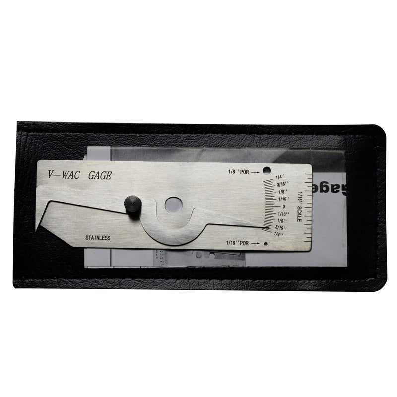 V-WAC Single Weld Gage Welding Inspection Thread Gauge Inch Stainless Steel Checks Undercut Crown Height Porosity Pits