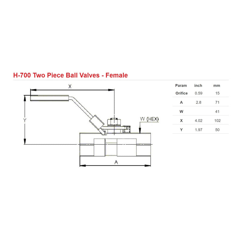 HAM-LET NPT Two Piece Ball Valves