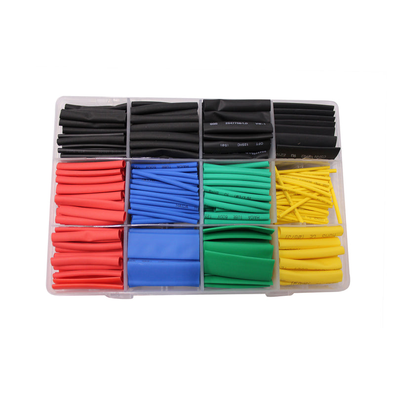 530Pcs 2:1 Heat Shrink Tubing, 5 Color 8 Size Tube Sleeving Wrap Cable Wire for Electrical Wire Cable Wrap Assortment Electric