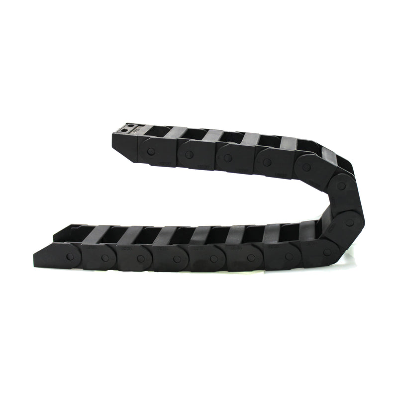 Machine Tool Plastic Towline Drag Chain Black 1540R38 Semi Open