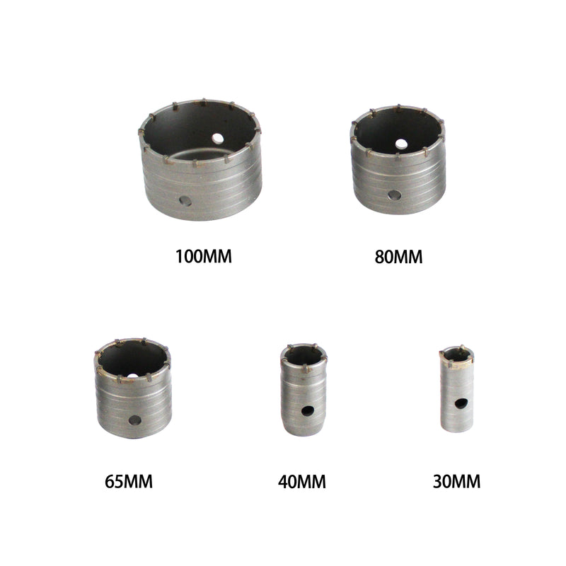 Concrete Hole Saw SDS Plus Shank for Cement Brick Wall, 30 40 65 80 100mm