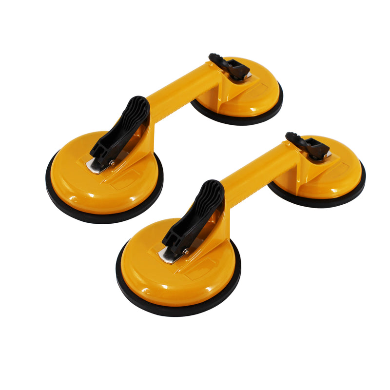 2PC Glass Suction Cups Heavy Duty Aluminum Vacuum Plate Handle Glass