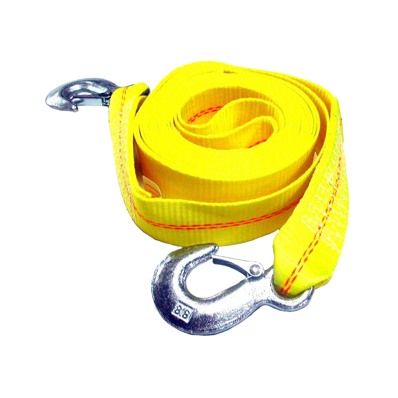 4.5 Ton 2 Inch x 30 Ft. Polyester Tow Strap Rope 2 Hooks 9000lb Towing Recovery