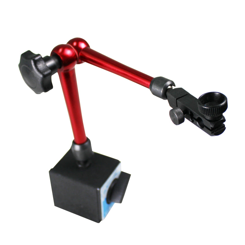 132lbs/60kg Max Pull Clamping Hole Diameter 8mm Magnetic Base Adjustable Metal Test Indicator Holder Digital Level 14" - Tool Stand