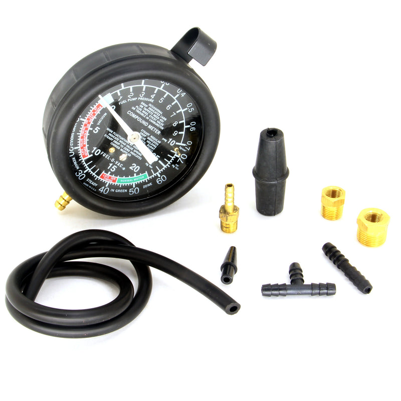 Carburetor Carb Valve Fuel Pump Pressure & Vacuum Tester Gauge Test Kit