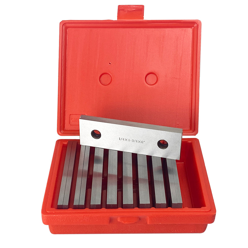 1/4" Steel Parallel Set 9 Pair Parallels .0002" Hardened