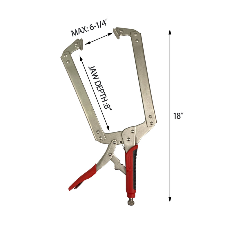 Original C Clamp, Locking, Swivel Pad Tip, 18-Inch (22)