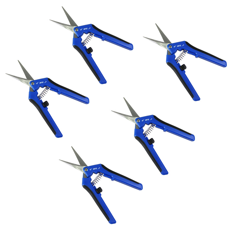 HYDROPONIC DEPOT 5PCS Softouch Micro-Tip Pruning Snip, Leaf Trimmer, Scissor, Quick Pruning Snip
