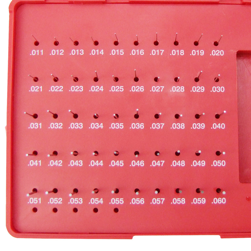 Steel Pin Gage Set Minus- 50pcs M0 .011-.060"