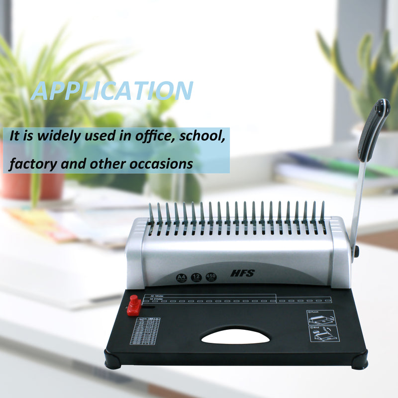 21 Hole Punch Binding Comb Machine with Binding Combs - Paper Scrapbook for A4 A5