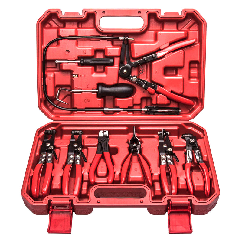 9pc Deluxe Flexible Hose Clamp Plier Assortment Kit Flexible Tool Set