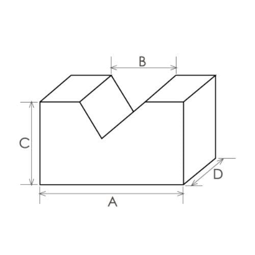 2 x 1-3/8 x 7/8 Inch Cast Iron V Block Set