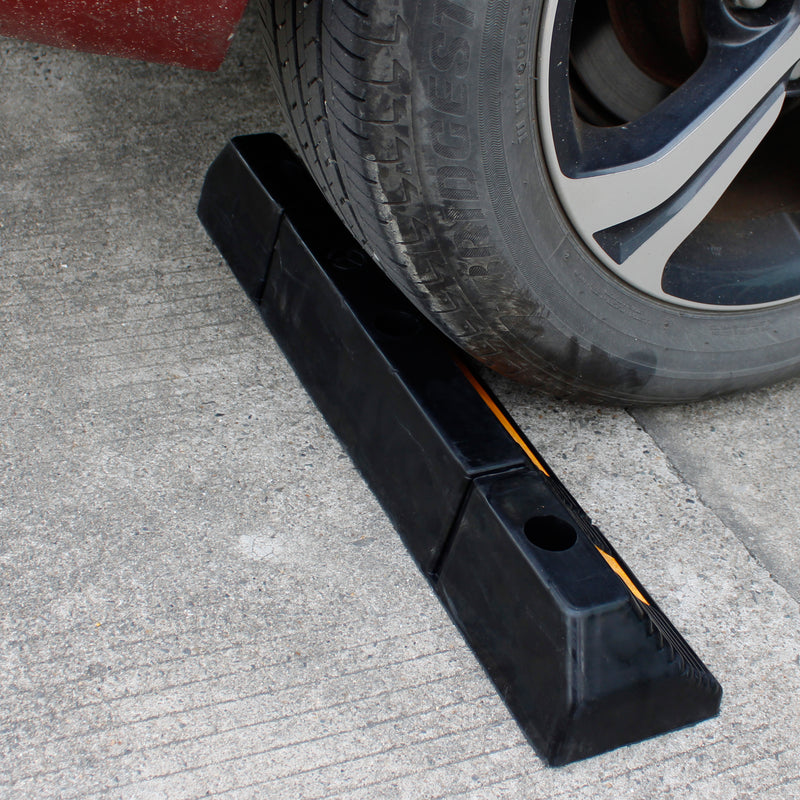 2PC Parking Stopper for Garage Floor, Blocks Car Wheels as Parking Aid