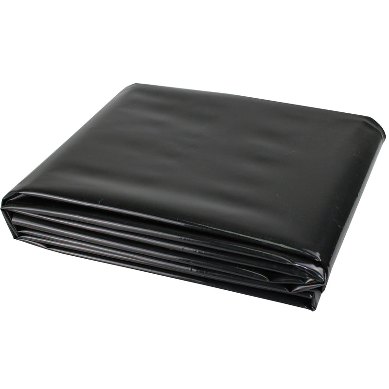 HYDROPONIC DEPOT 10FTX25FT 6 MIL Black Plastic Sheeting Roll