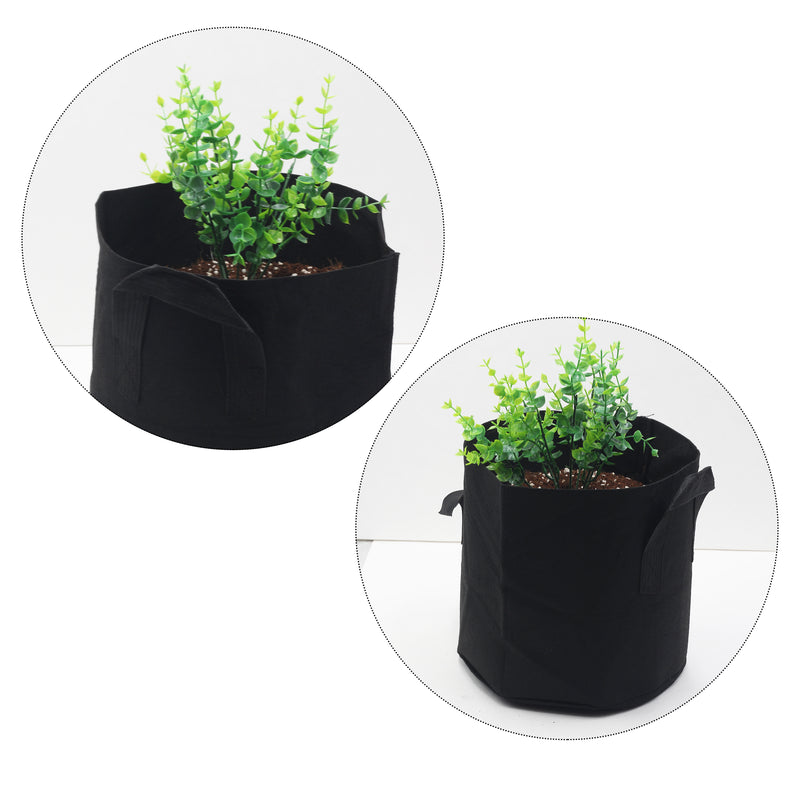 HYDROPONIC DEPOT Aeration Fabric Pot/Plant Grow Bag w/Handles (Black)