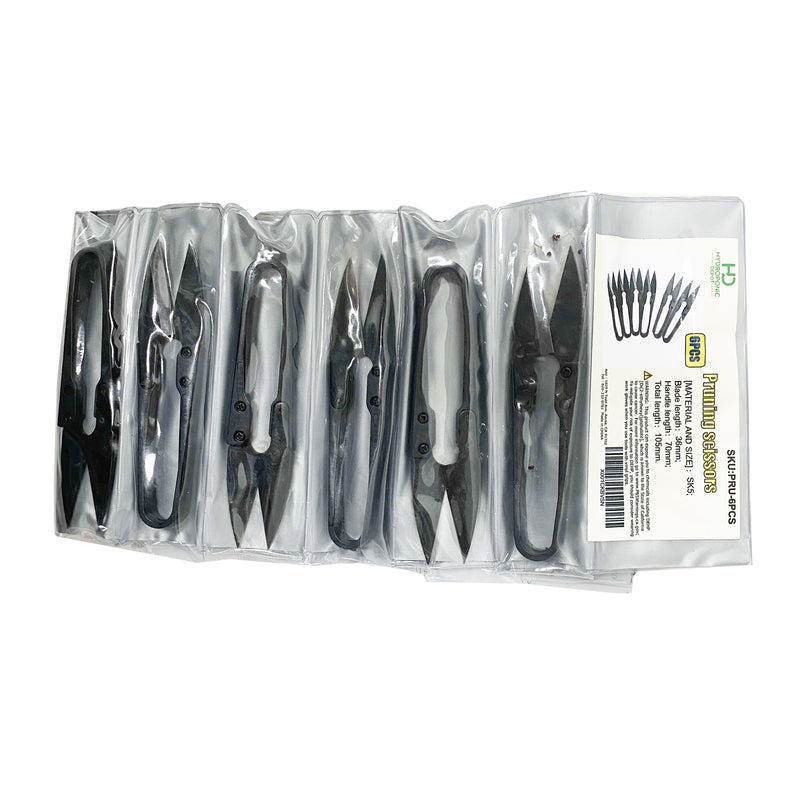 HYDROPONIC DEPOT Plant Bonsai Pruner Pruning Scissors for Bud and Leaves Trimmer 6 PCS