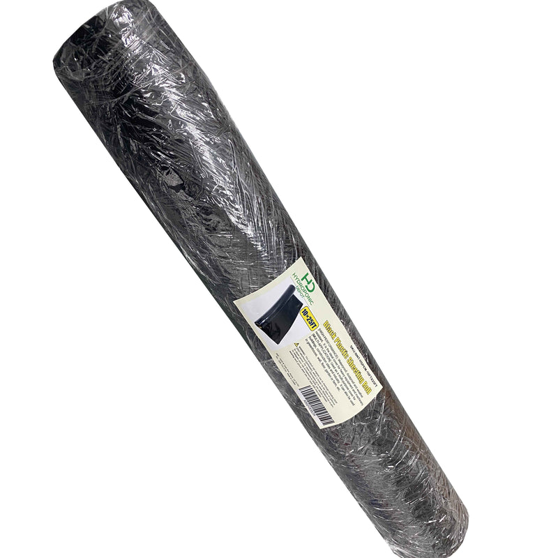 HYDROPONIC DEPOT 10FTX25FT 6 MIL Black Plastic Sheeting Roll