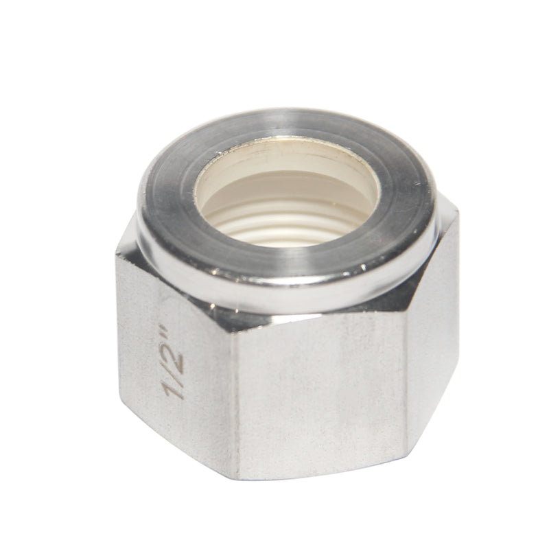 Compression Fitting Nut Adaptor Collar 1/2" Tube OD Stainless Steel 316