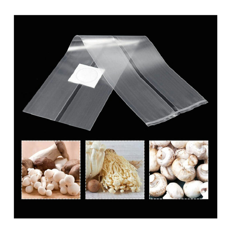 HYDROPONIC DEPOT 10PC Mushroom Bags, Mushroom Grow Bag 8"X5"X19", 0.5 Micron Filter 3 Mil PP