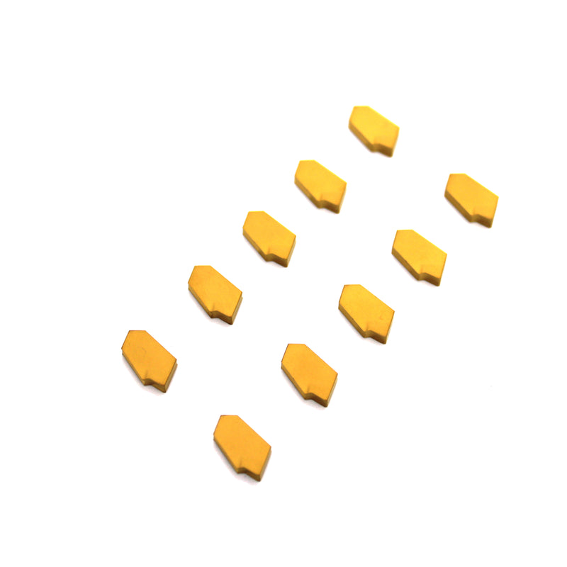 Gtn-3 Tin Coated Carbide Inserts, 10 Pcs/Box