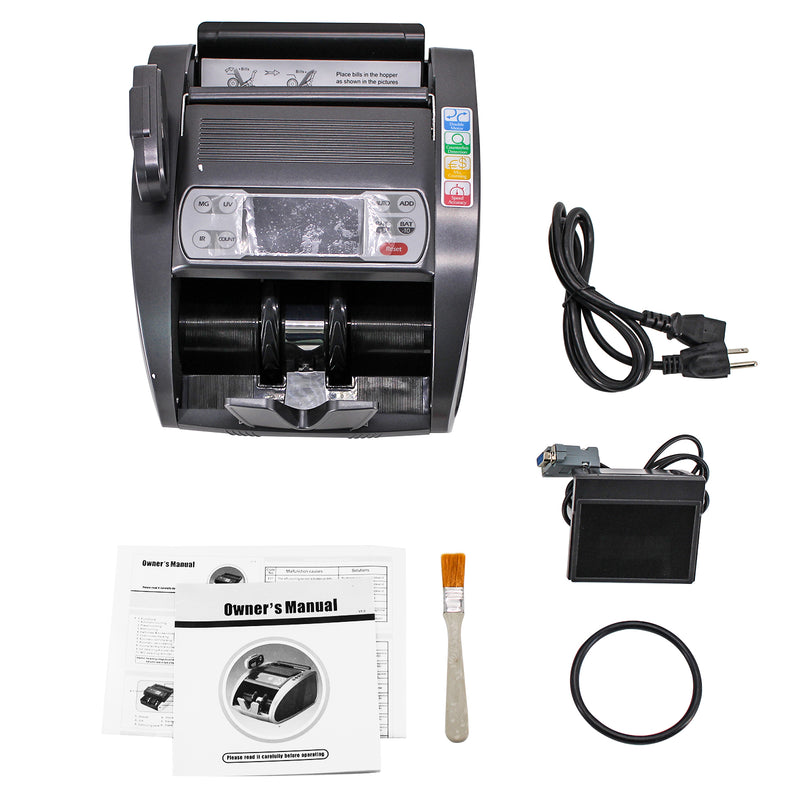 Bill Money Counter Currency Cash Counting Machine Uv & Mg Counterfeit