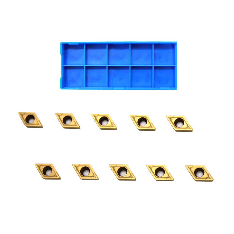 10PC Carbide Turning Inserts DCMT070204(DCMT21.51)Tool Holder Replacement