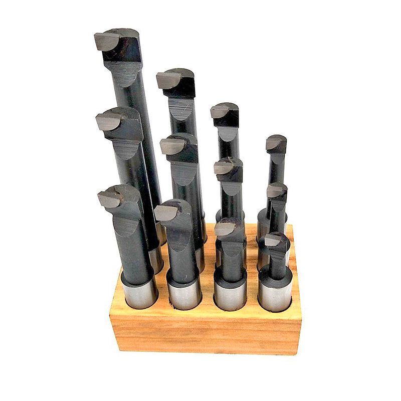 12Pc 3" Boring Head R8 Shank 3/4" Carbide Boring Bar Set Bridgeport Milling