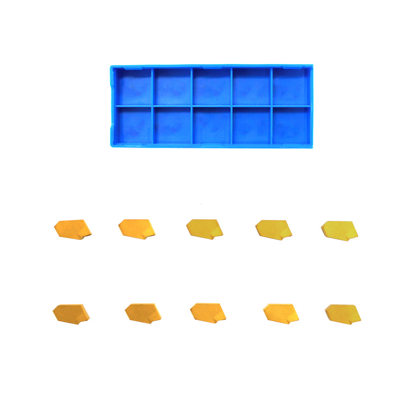 Gtn-3 Tin Coated Carbide Inserts, 10 Pcs/Box