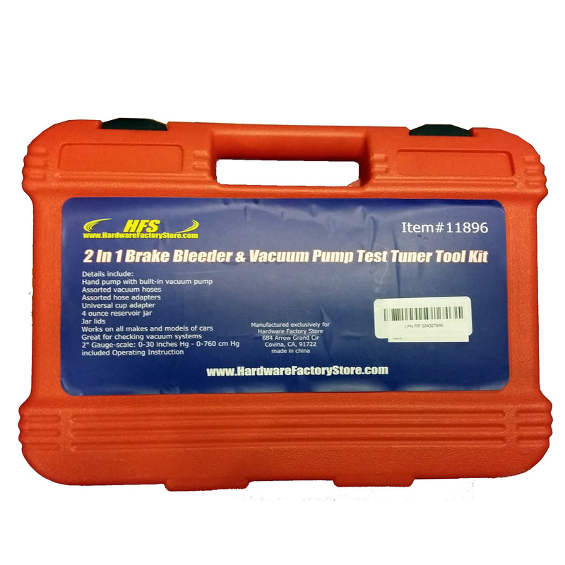 2 in 1 Brake Bleeder & Vacuum Pump Test Tuner Tool Kit