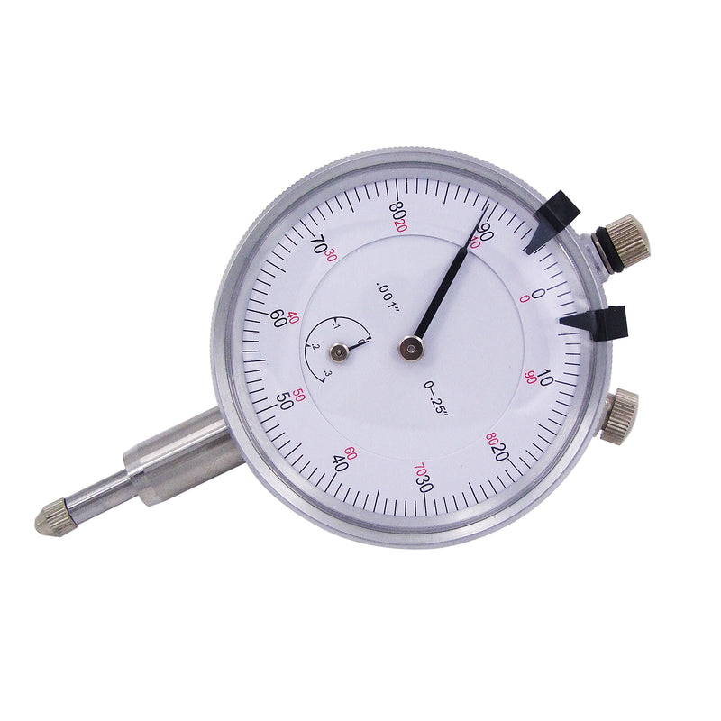 1/4" X 0.001" Dial Indicators With Lug Back & White Face