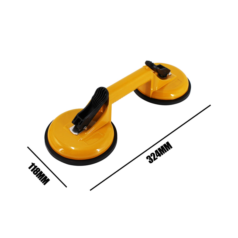 2PC Glass Suction Cups Heavy Duty Aluminum Vacuum Plate Handle Glass